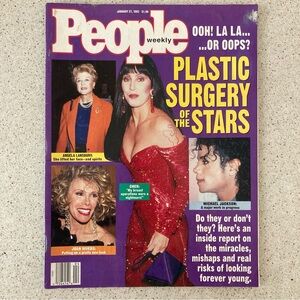 Cher Joan Rivers PLASTIC SURGERY People Magazine January 27 1992  No Label Creas
